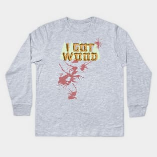 I Got Wood. (W/ Blood Spatter) Kids Long Sleeve T-Shirt